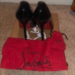 Christian louboutin size 39.5 black patent leather
